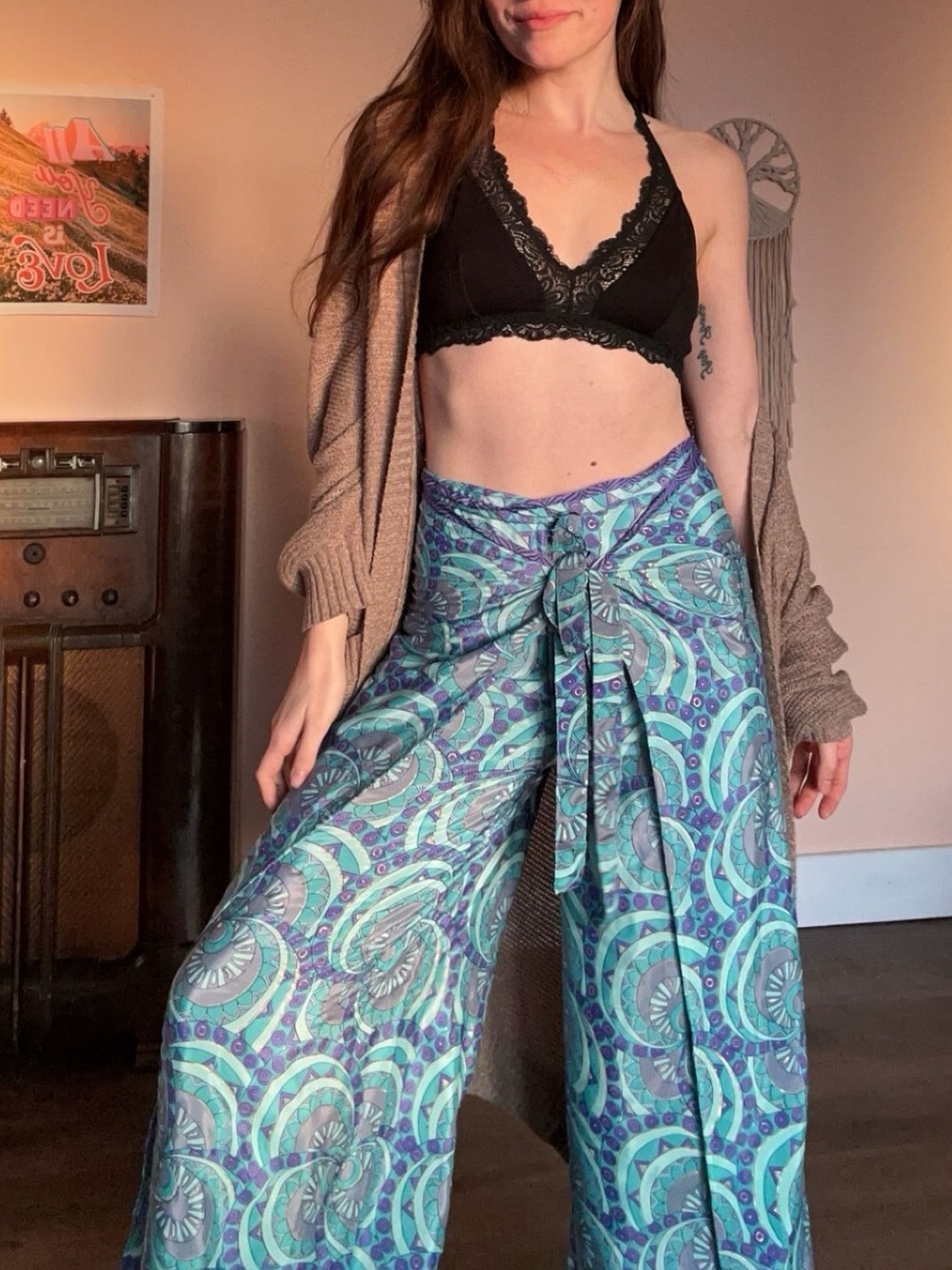 Silk Wrap Pants